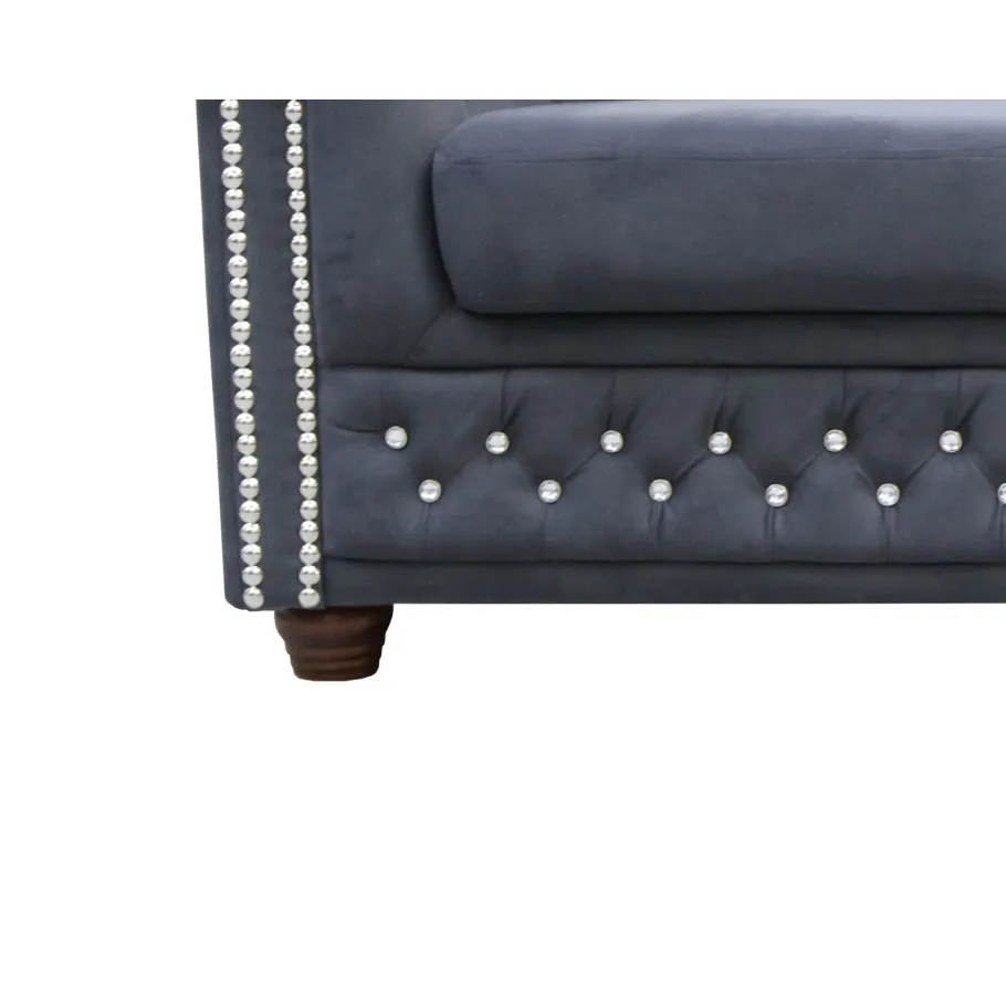Chesterfield FELIX BLINK 3 gestepptes Dreisitzer-Sofa mit Schlaffunktion