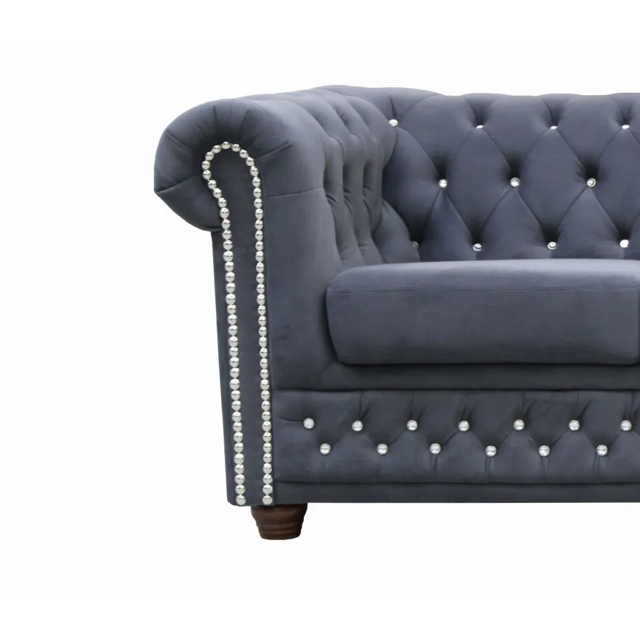 Chesterfield FELIX BLINK 3 gestepptes Dreisitzer-Sofa mit Schlaffunktion