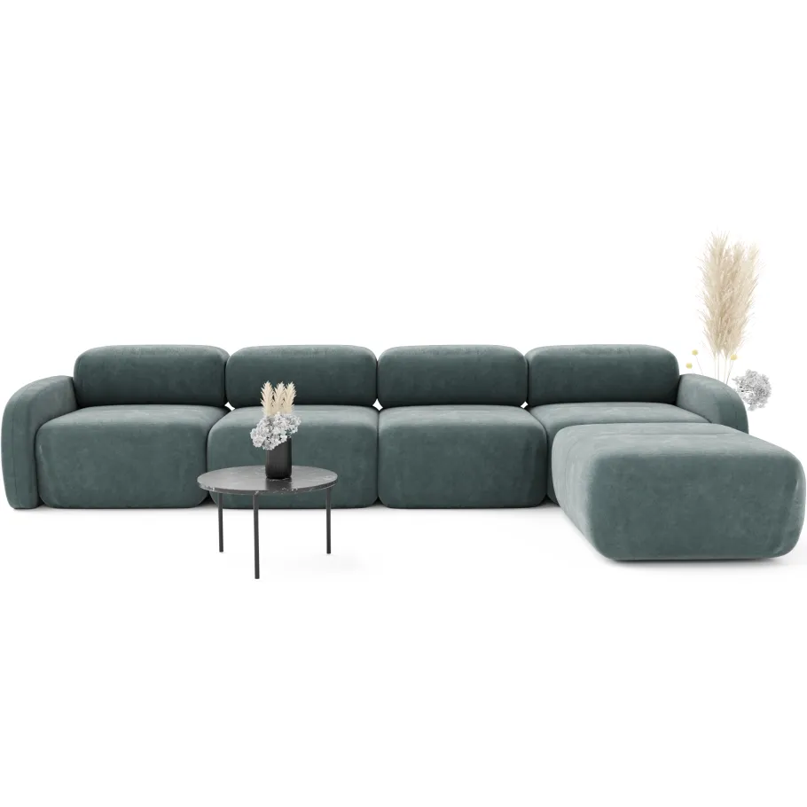 Modulares Fünfsitzer-Ecksofa Vantage