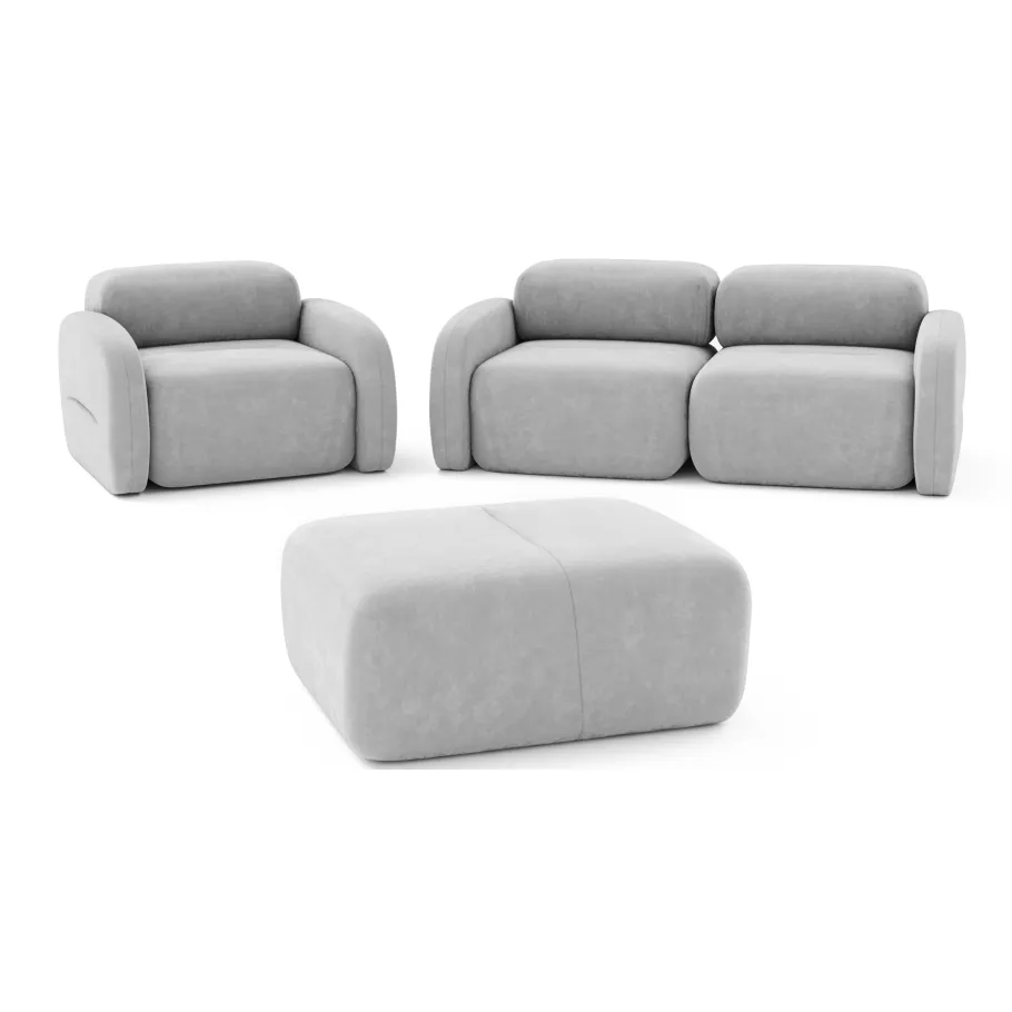 Modulares Set 2+1+Vantage-Hocker