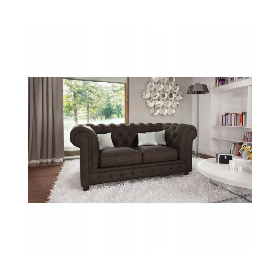 Chesterfield SOLARIS 2 gestepptes Zweisitzer-Sofa mit Schlaffunktion