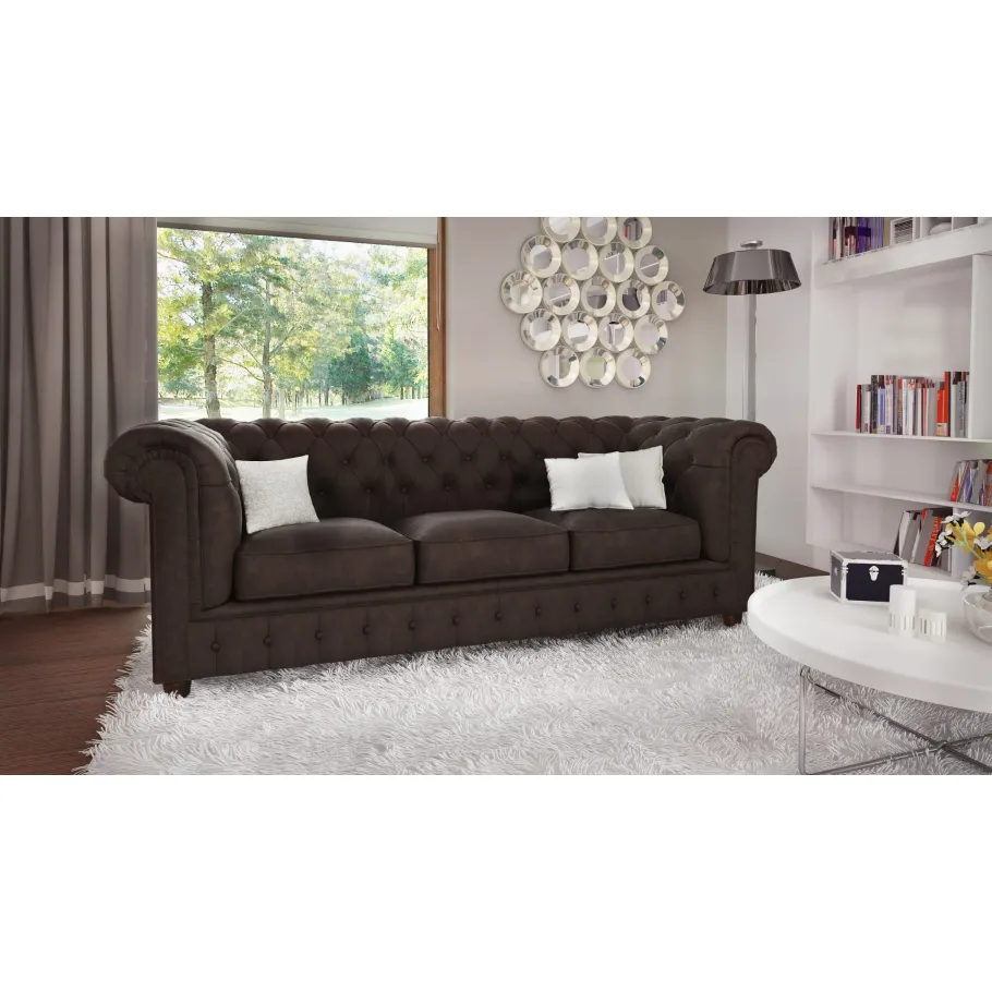 Chesterfield SOLARIS 3 gestepptes Dreisitzer-Sofa