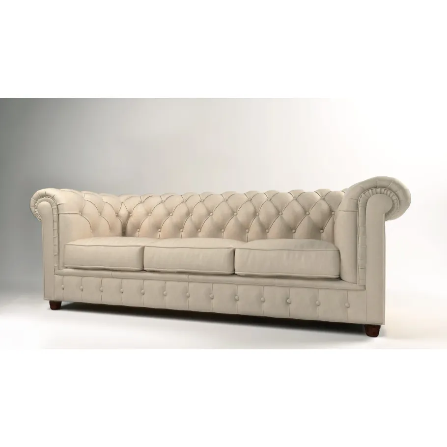 Chesterfield SOLARIS 3 gestepptes Dreisitzer-Sofa mit Schlaffunktion