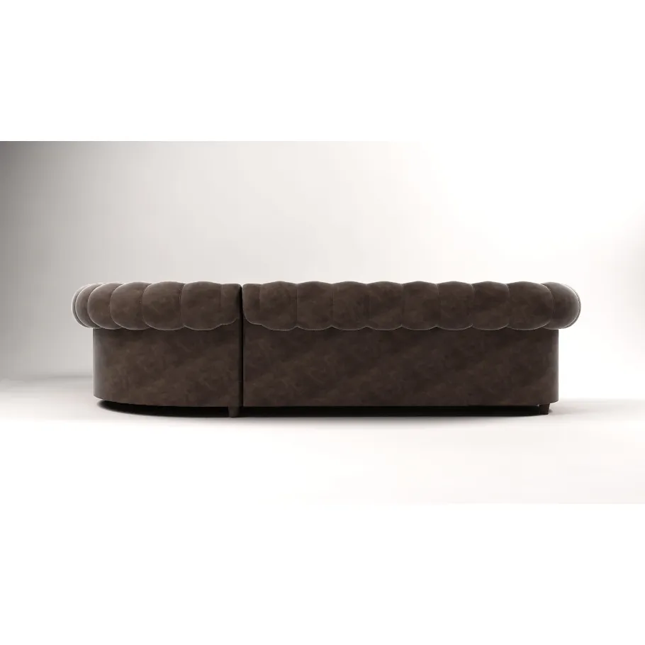 Chesterfield SOLARIS 3+E+2 gestepptes Sechssitzer-Ecksofa