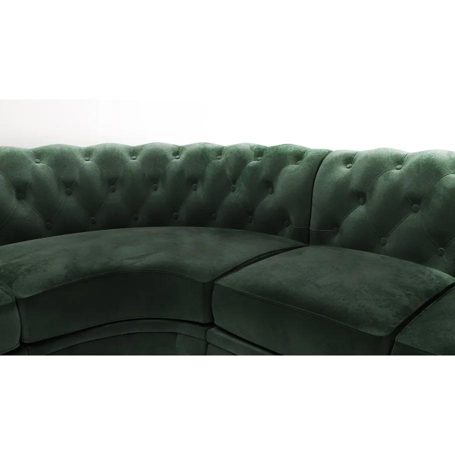 Chesterfield SOLARIS 3+E+2 gestepptes Sechssitzer-Ecksofa mit Schlaffunktion
