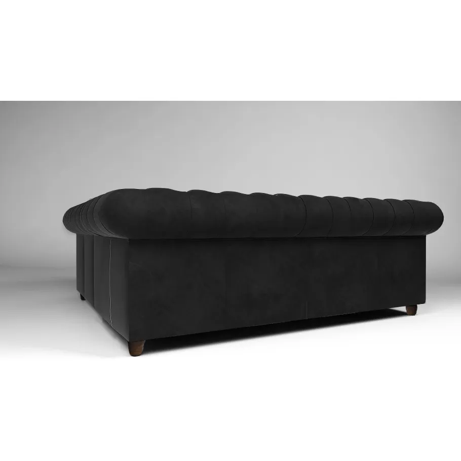Gestepptes Fünfsitzer-Ecksofa mit Schlaffunktion Chesterfield SOLARIS 2+E+2