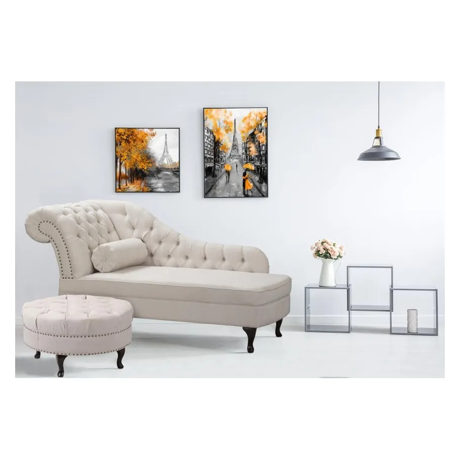 Glamour Mona Exklusive gesteppte Chaiselongue
