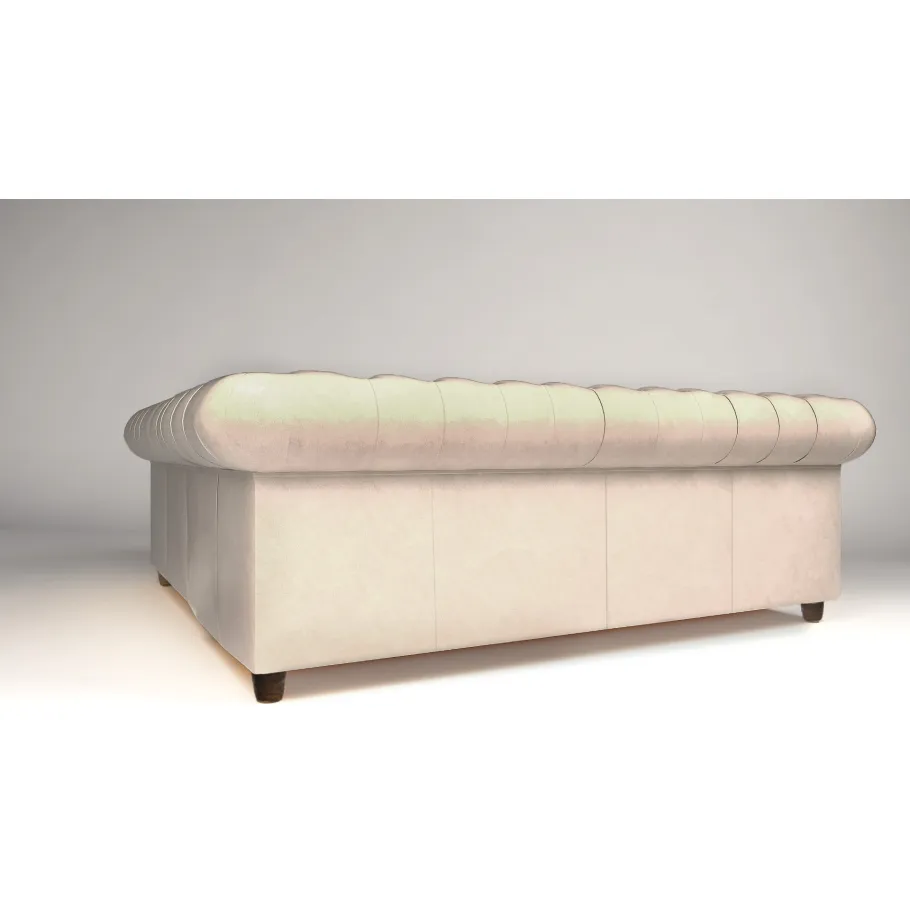 Gestepptes Fünfsitzer-Ecksofa mit Schlaffunktion Chesterfield SOLARIS 2+E+2