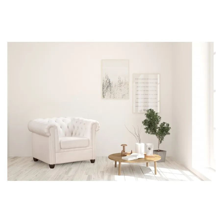 Gesteppter Chesterfield-Sessel SYDNEY