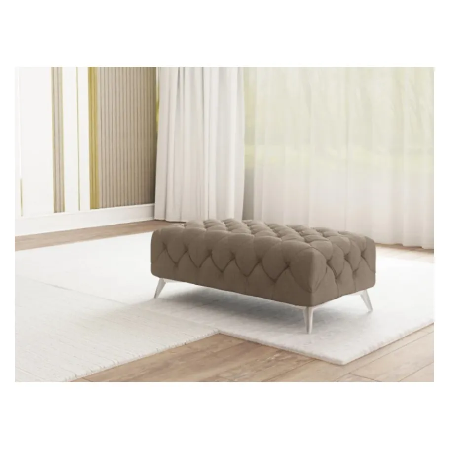 Chesterfield gesteppter Sitzpuff 120x60 TEO