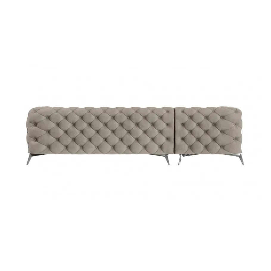 Gestepptes Viersitzer-Ecksofa Chesterfield TEO OT+2