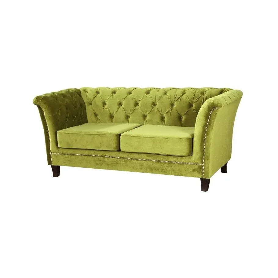 Chesterfield HASSO gestepptes Zweisitzer-Sofa mit Schlaffunktion