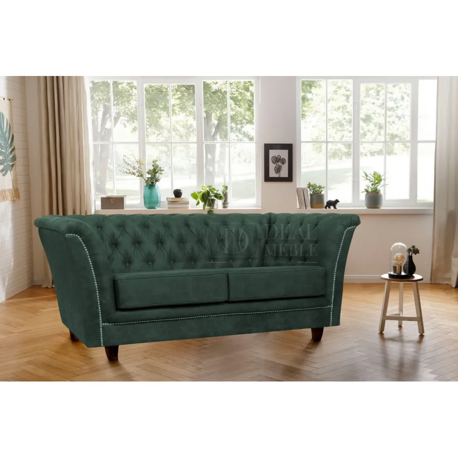 Chesterfield HASSO gestepptes Zweisitzer-Sofa mit Schlaffunktion