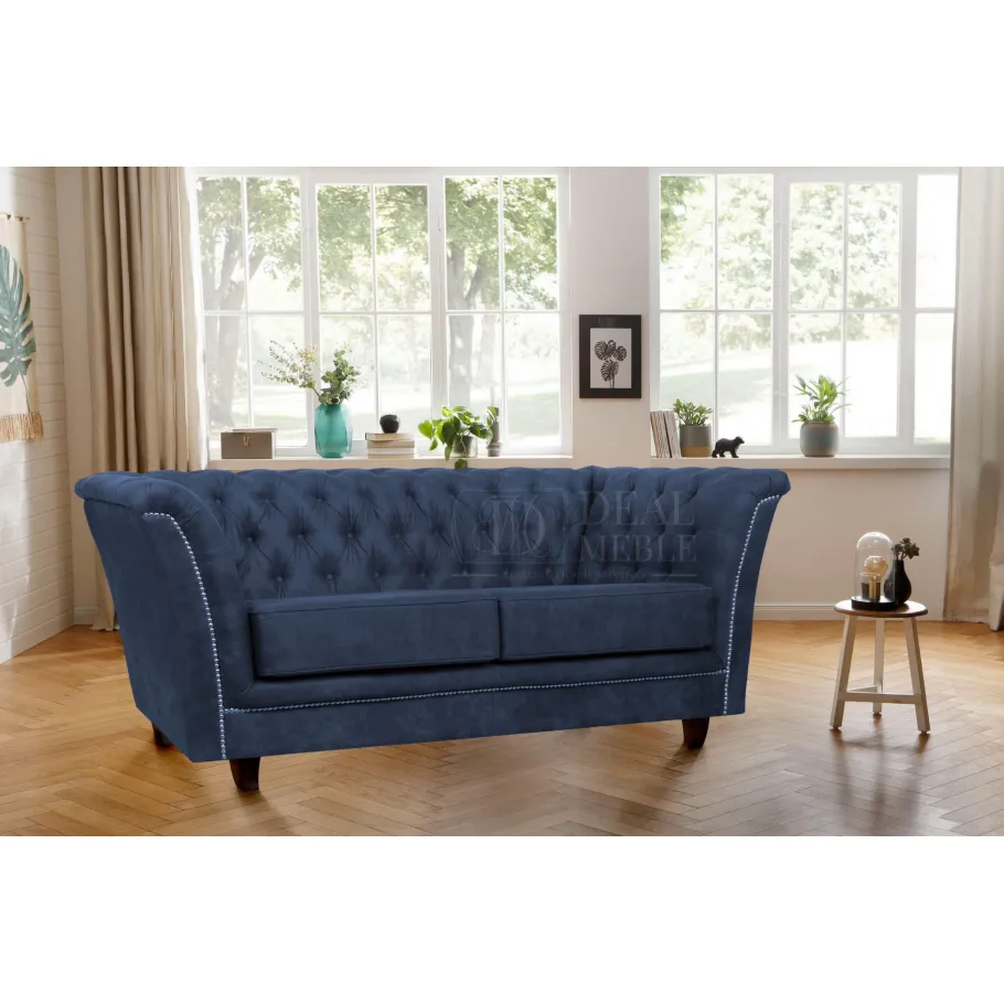 Chesterfield HASSO gestepptes Zweisitzer-Sofa mit Schlaffunktion