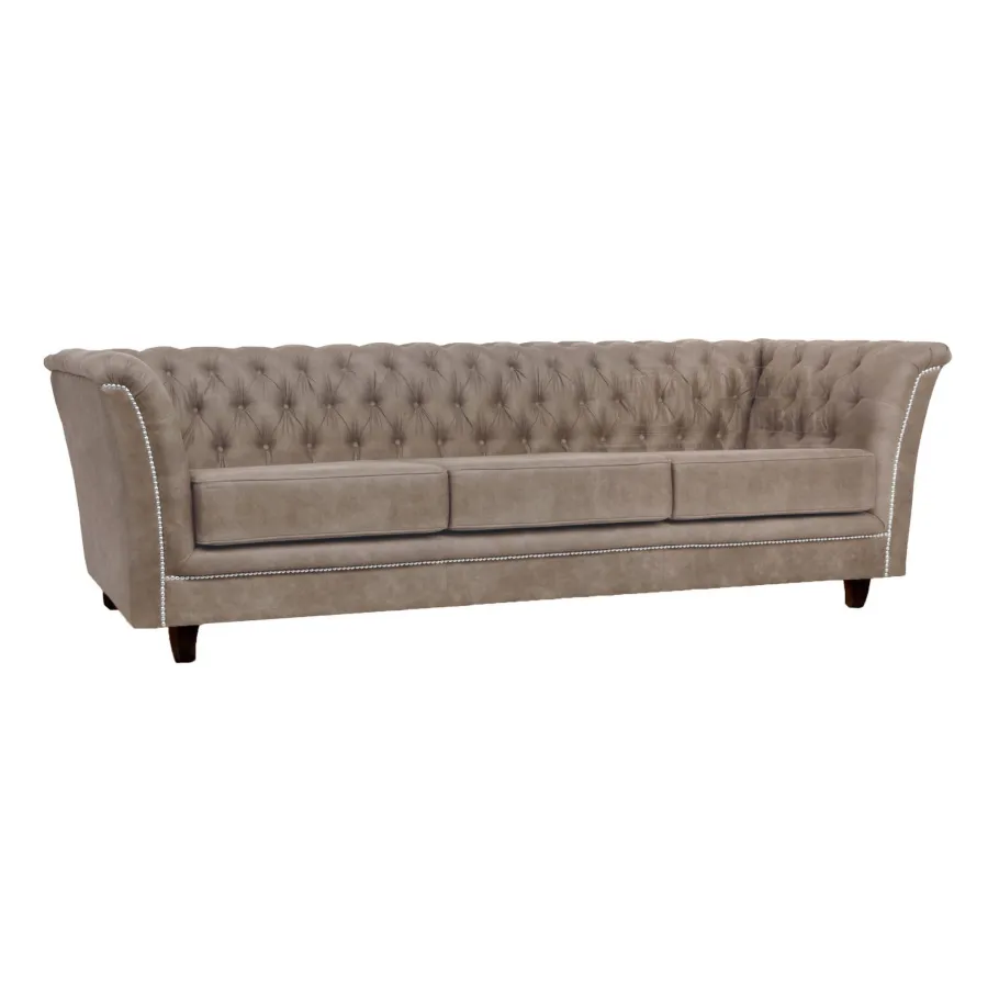 Chesterfield HASSO gestepptes Dreisitzer-Sofa mit Schlaffunktion