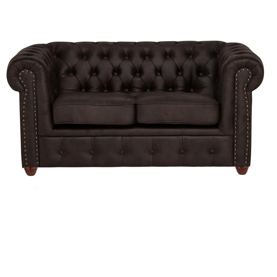 Chesterfield VINCENT gestepptes Zweisitzer-Sofa