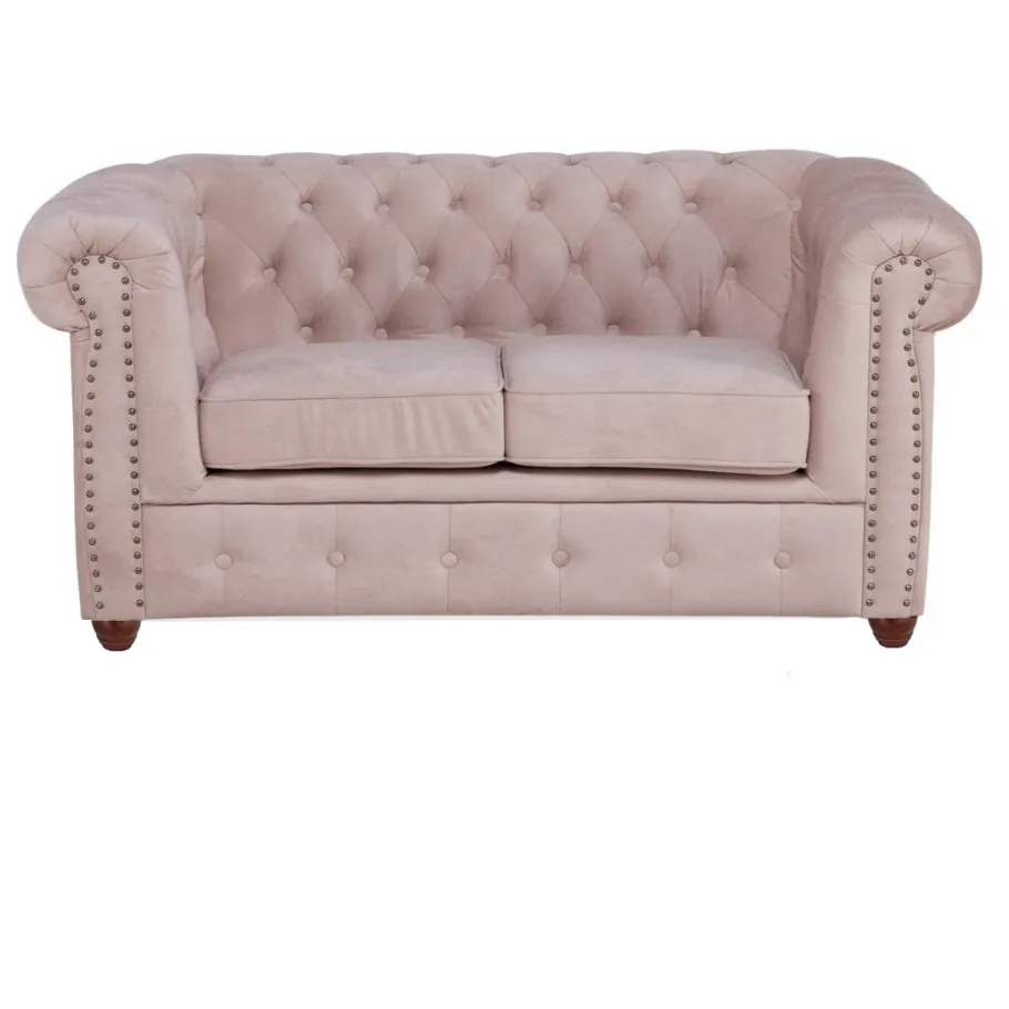Chesterfield VINCENT gestepptes Zweisitzer-Sofa