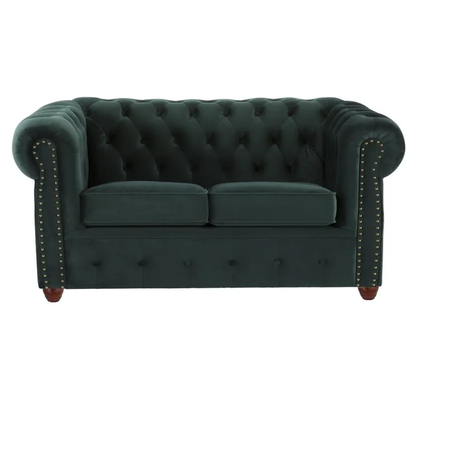 Chesterfield VINCENT gestepptes Zweisitzer-Sofa