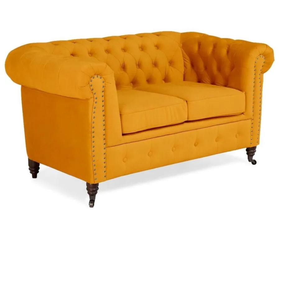 Chesterfield VINCENT gestepptes Zweisitzer-Sofa