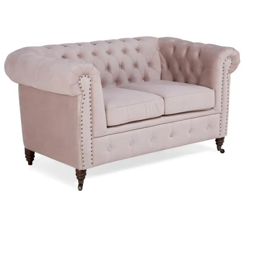 Chesterfield VINCENT gestepptes Zweisitzer-Sofa