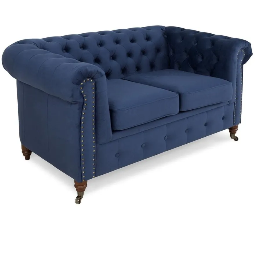 Chesterfield VINCENT gestepptes Zweisitzer-Sofa