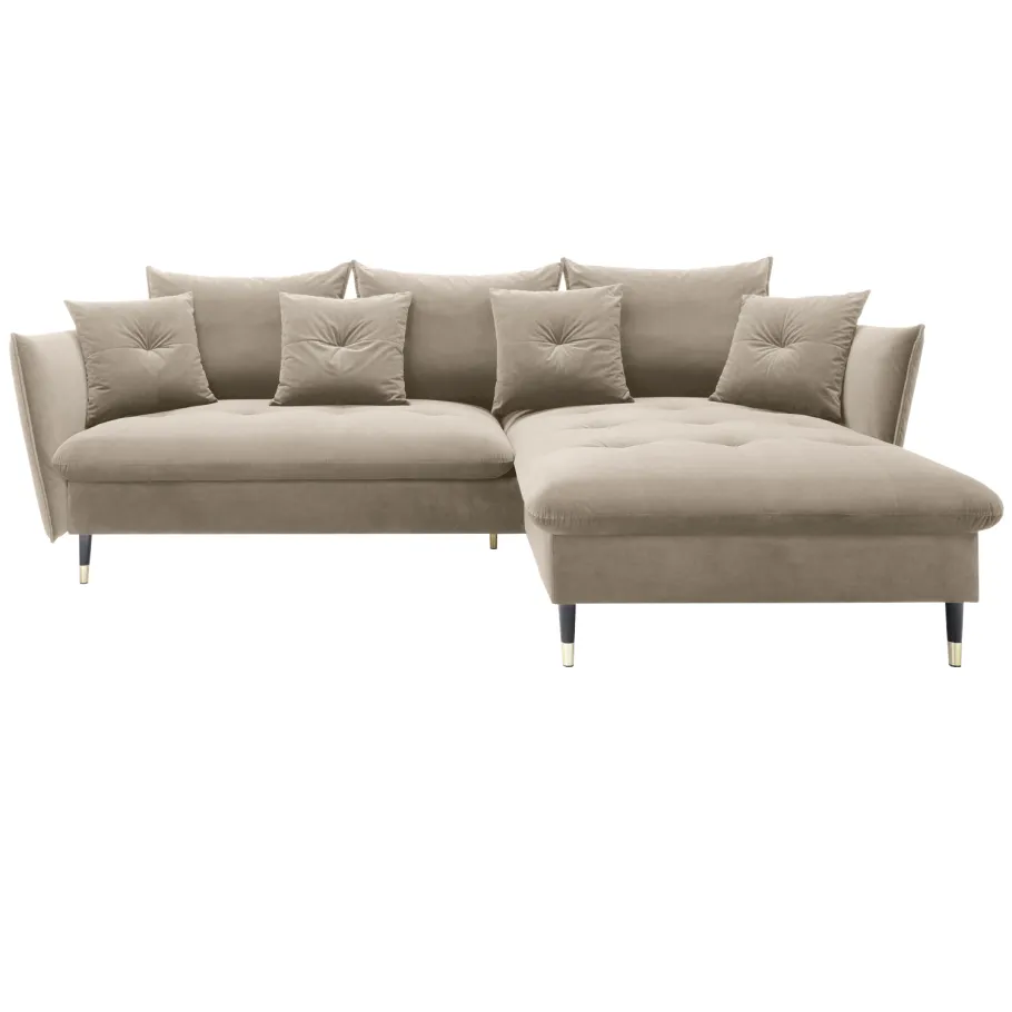 Klassisches Viersitzer-Ecksofa Lamo mit Schlaffunktion