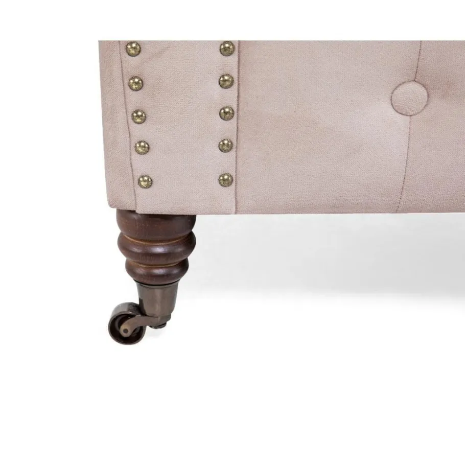 Glamour gestepptes Chesterfield VINCENT Zweisitzer-Sofa mit Schlaffunktion