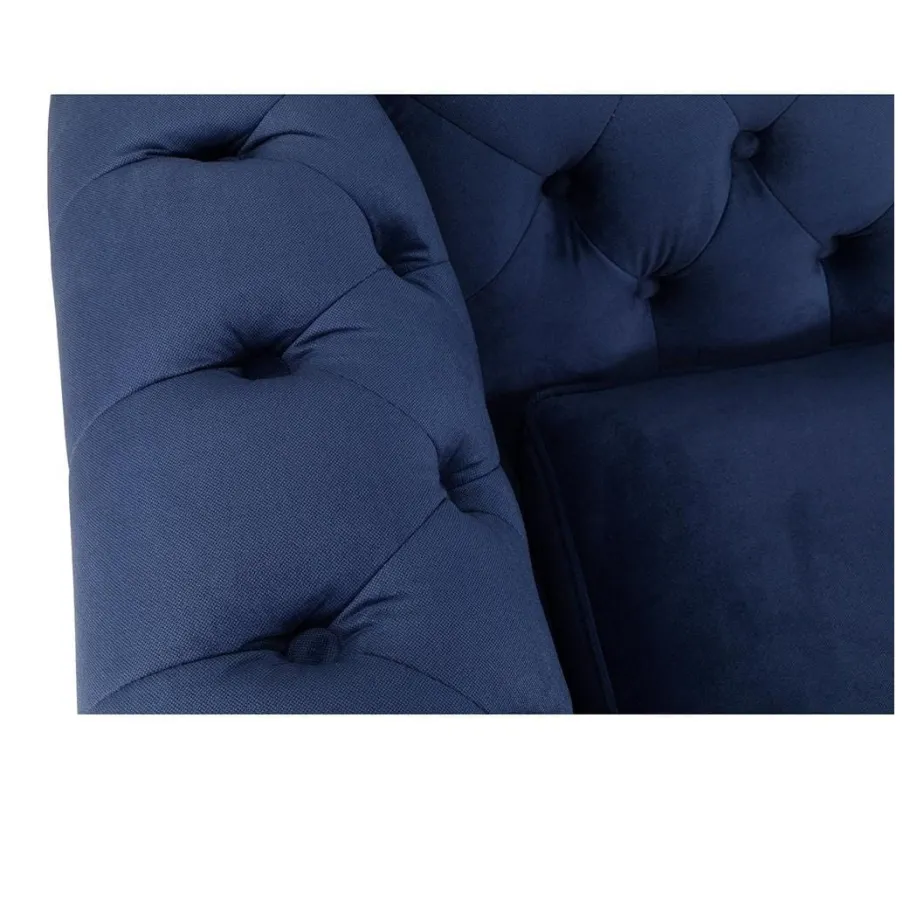 Glamour gestepptes Chesterfield VINCENT Zweisitzer-Sofa mit Schlaffunktion