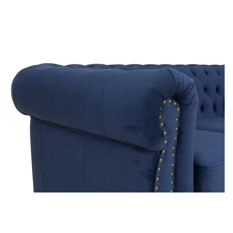 Glamour gestepptes Chesterfield VINCENT Zweisitzer-Sofa mit Schlaffunktion