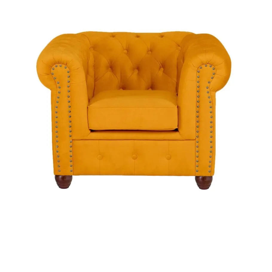 VINCENT gesteppter Chesterfield-Sessel