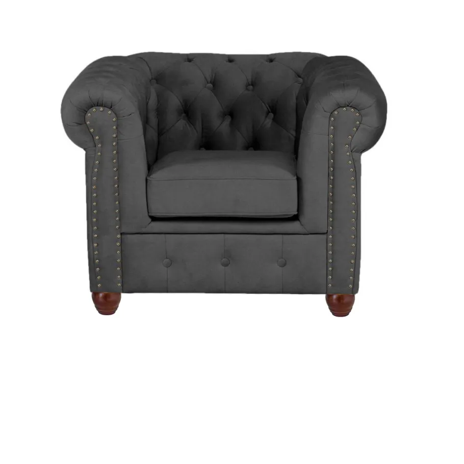 VINCENT gesteppter Chesterfield-Sessel