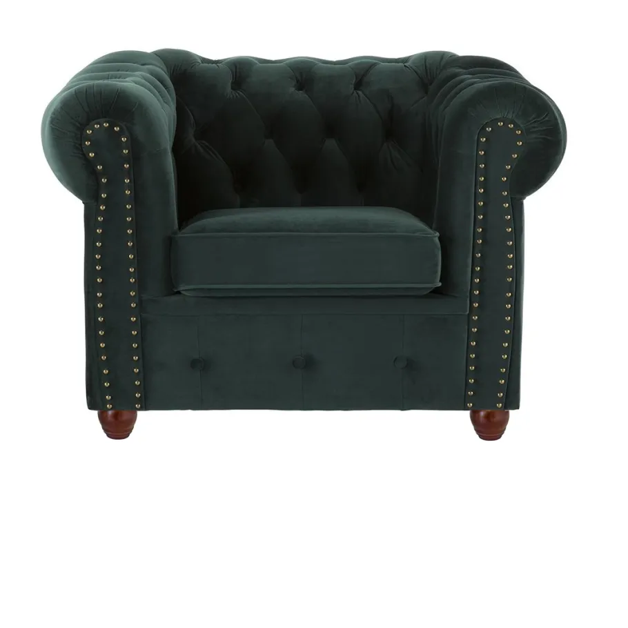 VINCENT gesteppter Chesterfield-Sessel