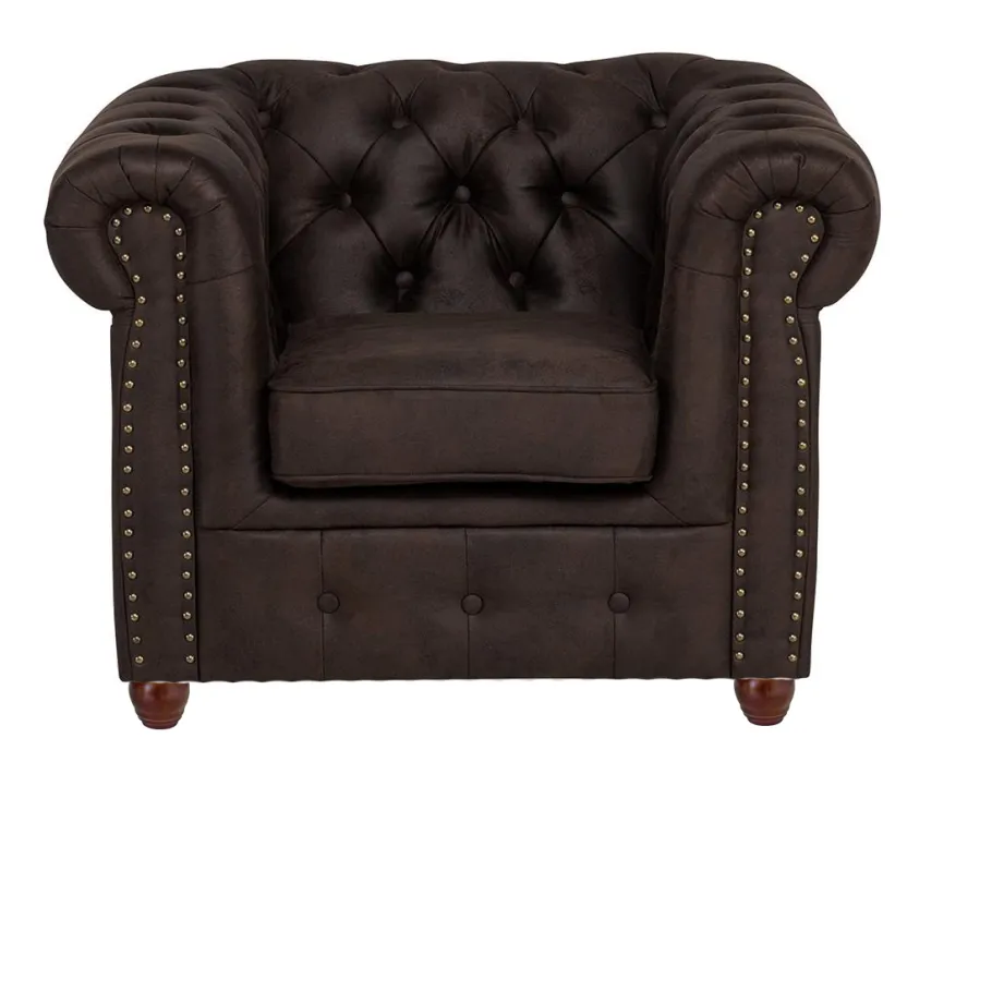 VINCENT gesteppter Chesterfield-Sessel