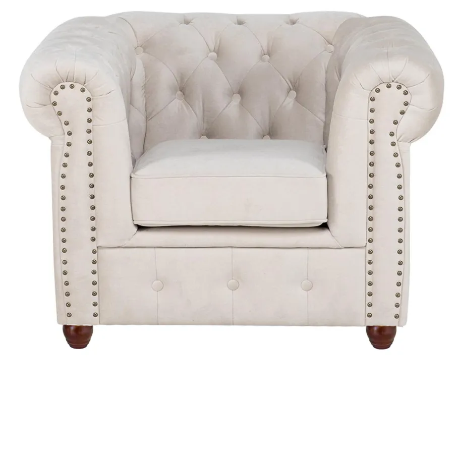 VINCENT gesteppter Chesterfield-Sessel