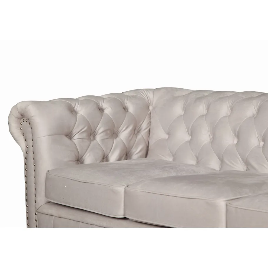 Chesterfield VINCENT gestepptes Dreisitzer-Sofa