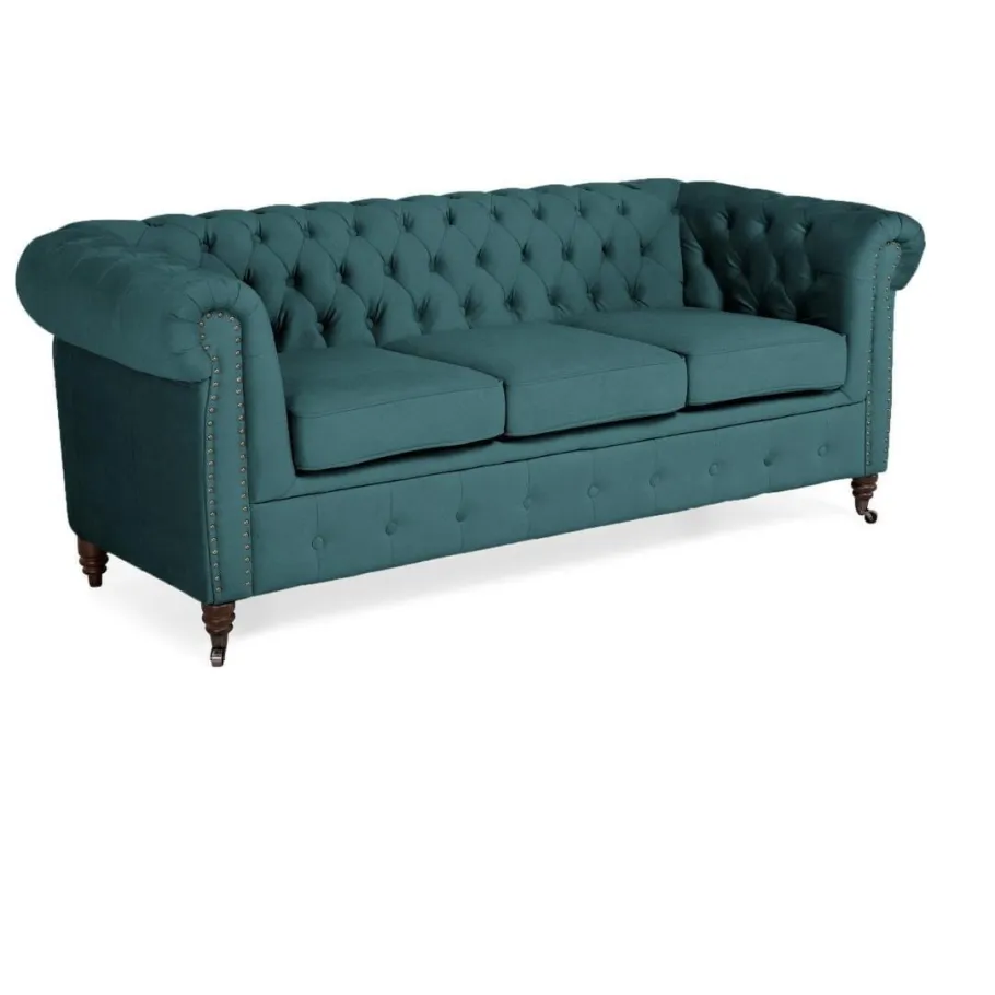 Chesterfield VINCENT gestepptes Dreisitzer-Sofa mit Schlaffunktion