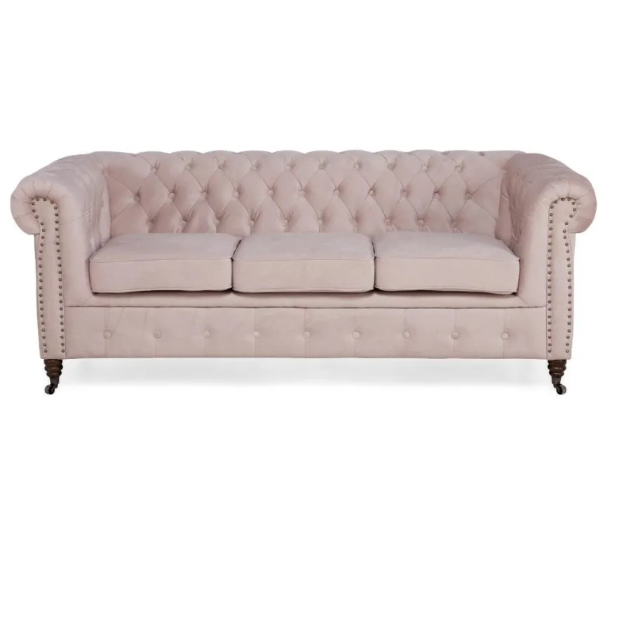 Chesterfield VINCENT gestepptes Dreisitzer-Sofa mit Schlaffunktion