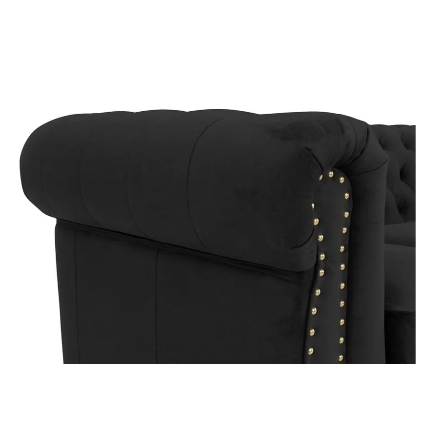Chesterfield VINCENT gestepptes Dreisitzer-Sofa mit Schlaffunktion