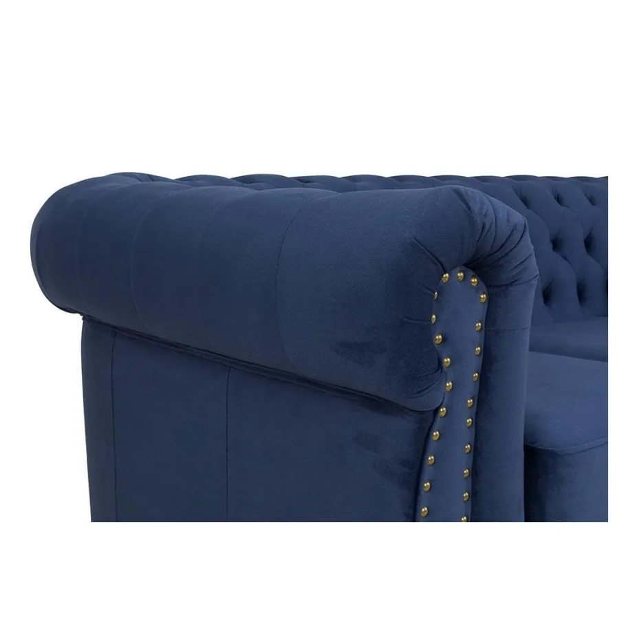 Chesterfield VINCENT gestepptes Dreisitzer-Sofa mit Schlaffunktion