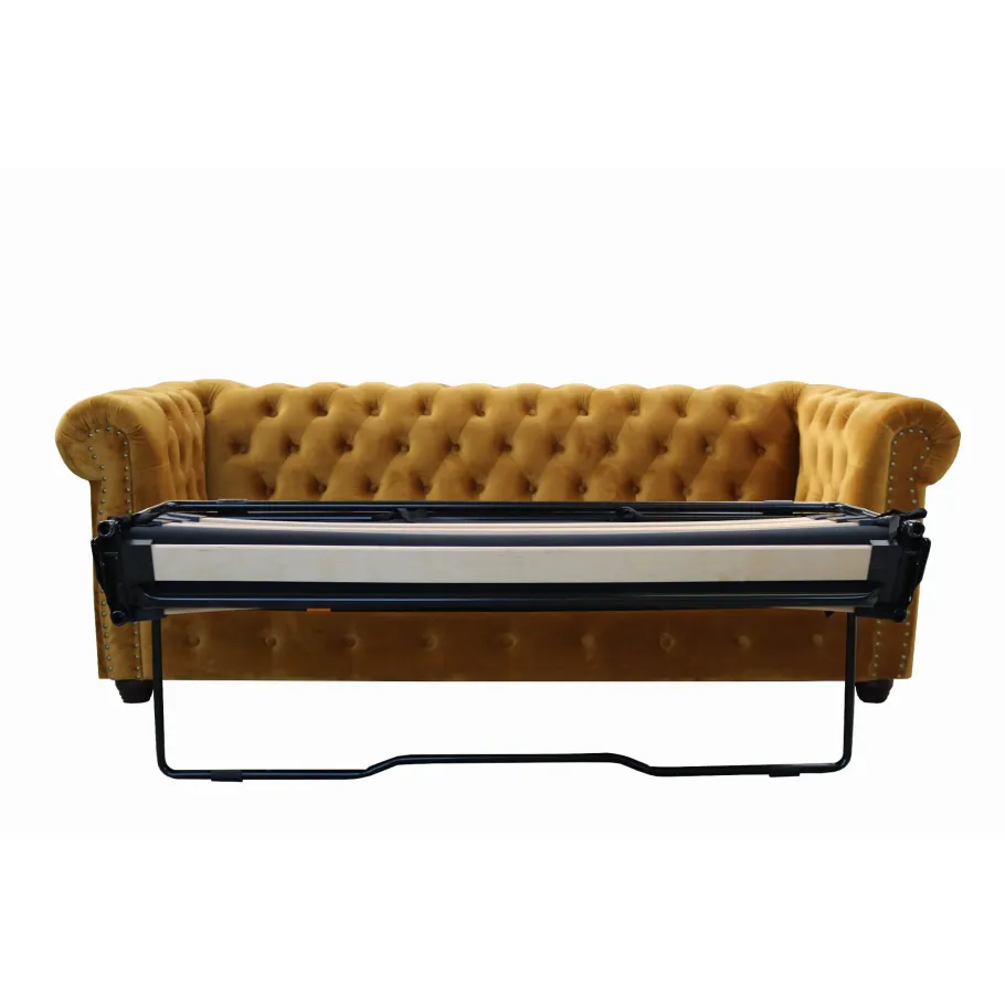 Chesterfield VINCENT gestepptes Dreisitzer-Sofa mit Schlaffunktion
