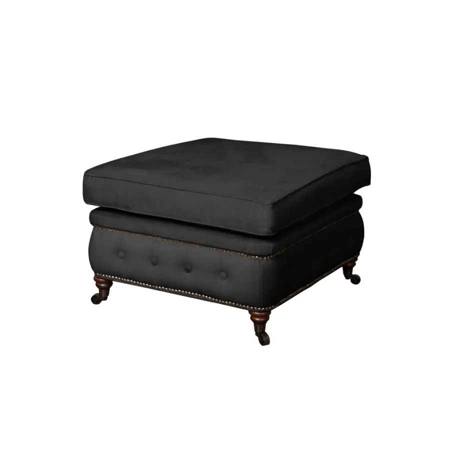 Glamour gesteppter Sitzpuff 75x70 VINCENT
