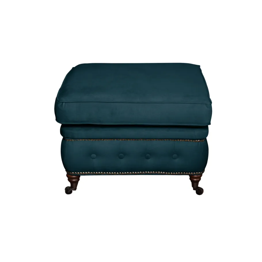 Glamour gesteppter Sitzpuff 75x70 VINCENT