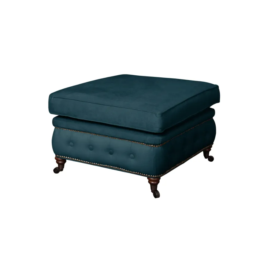 Glamour gesteppter Sitzpuff 75x70 VINCENT