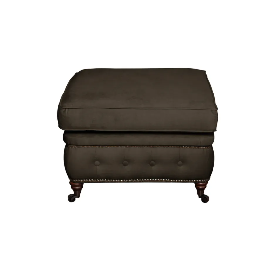 Glamour gesteppter Sitzpuff 75x70 VINCENT