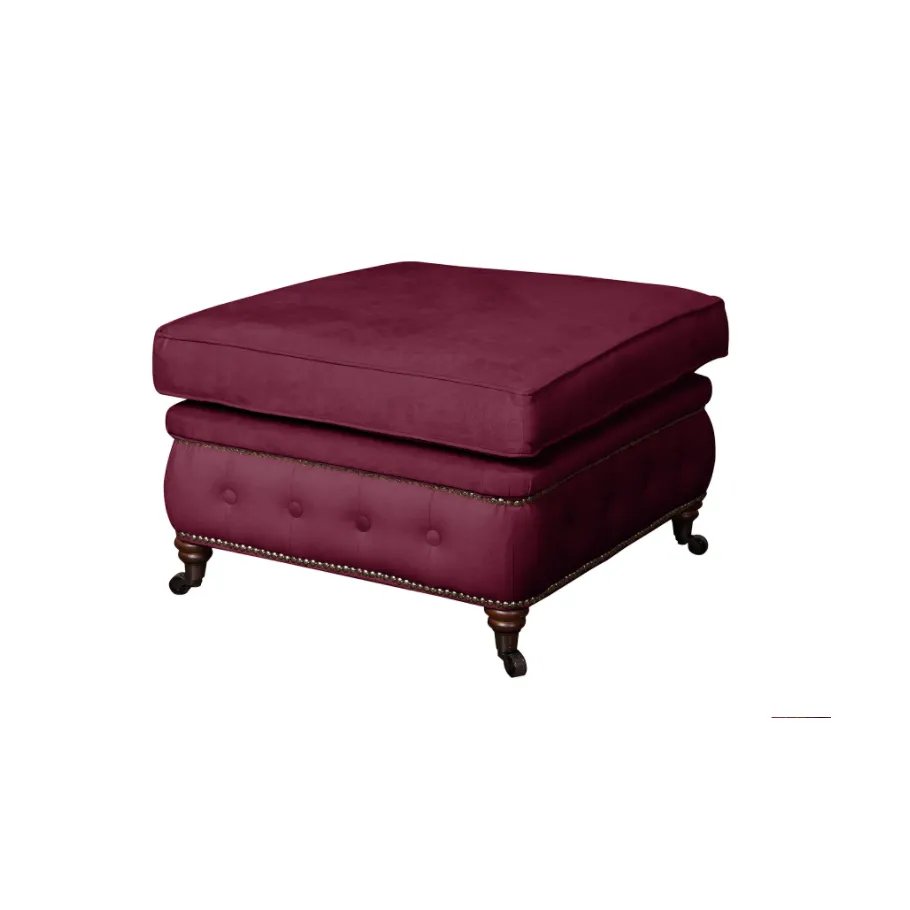 Glamour gesteppter Sitzpuff 75x70 VINCENT