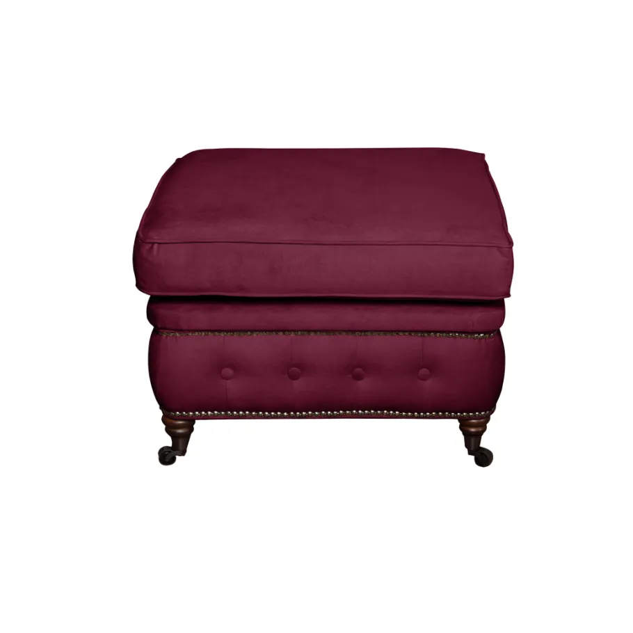 Glamour gesteppter Sitzpuff 75x70 VINCENT