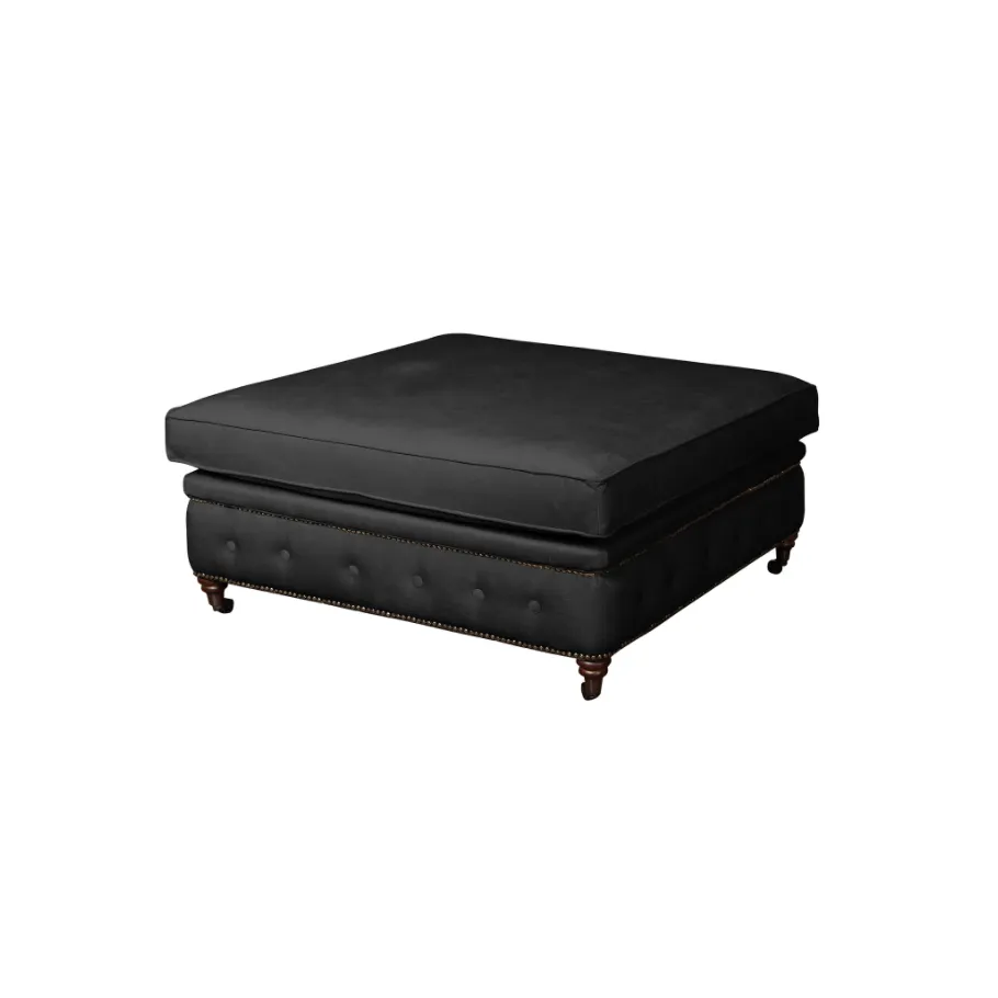 Glamour gesteppter Sitzpuff 100x100 VINCENT