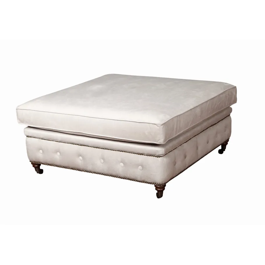 Glamour gesteppter Sitzpuff 100x100 VINCENT