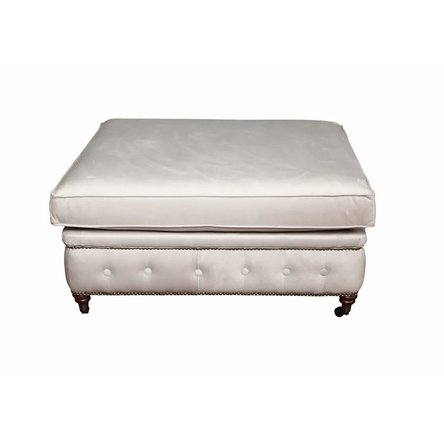 Glamour gesteppter Sitzpuff 100x100 VINCENT