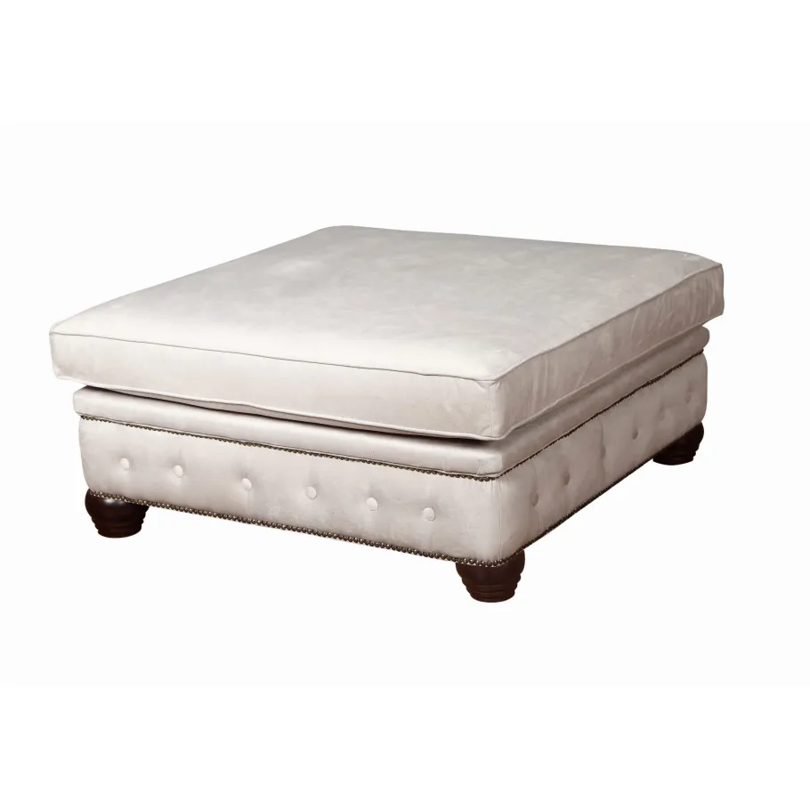 Glamour gesteppter Sitzpuff 100x100 VINCENT